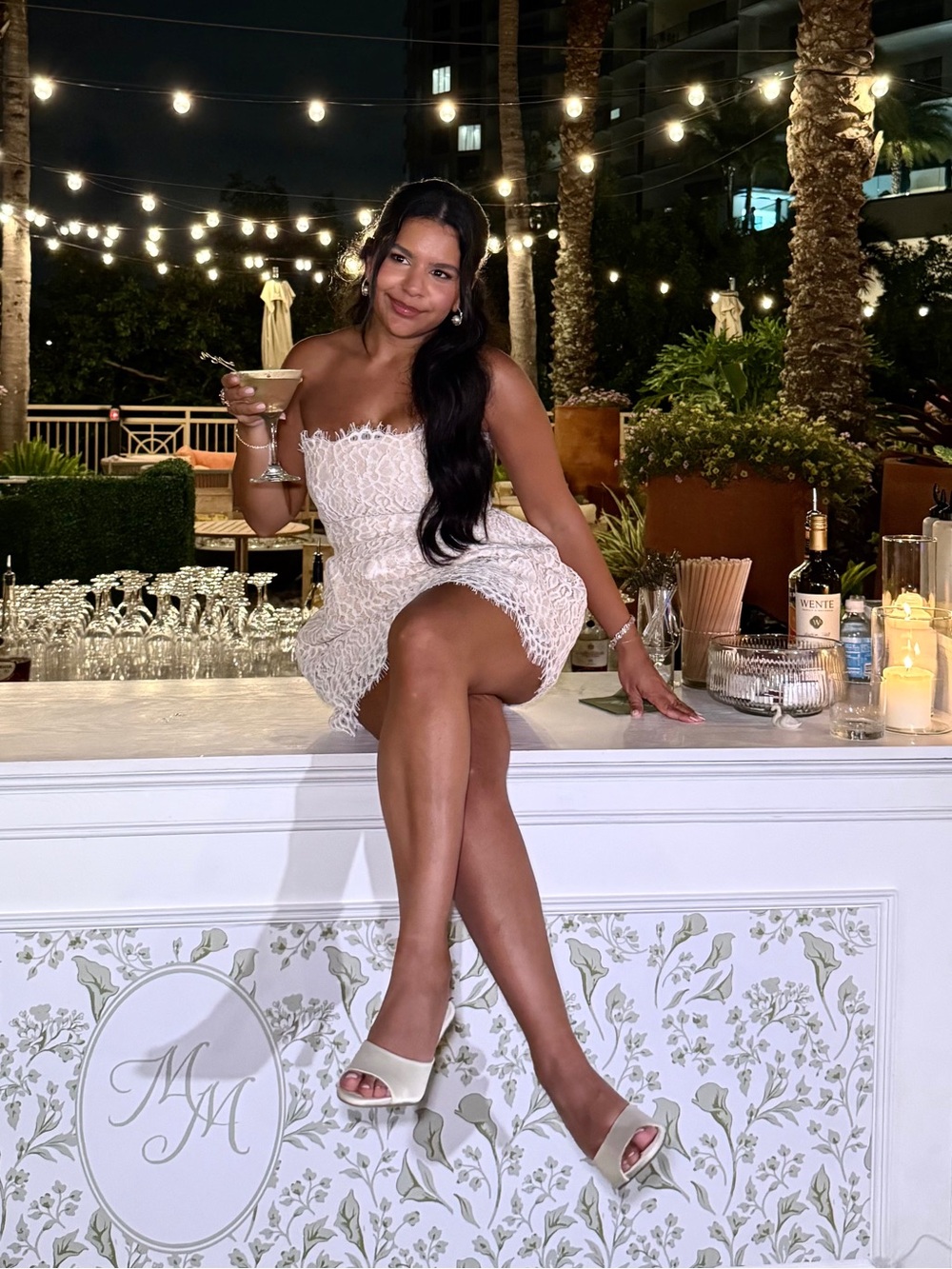 Strapless White Lace Mini Dress - Feminine Party Dress - Picture 6 of 6